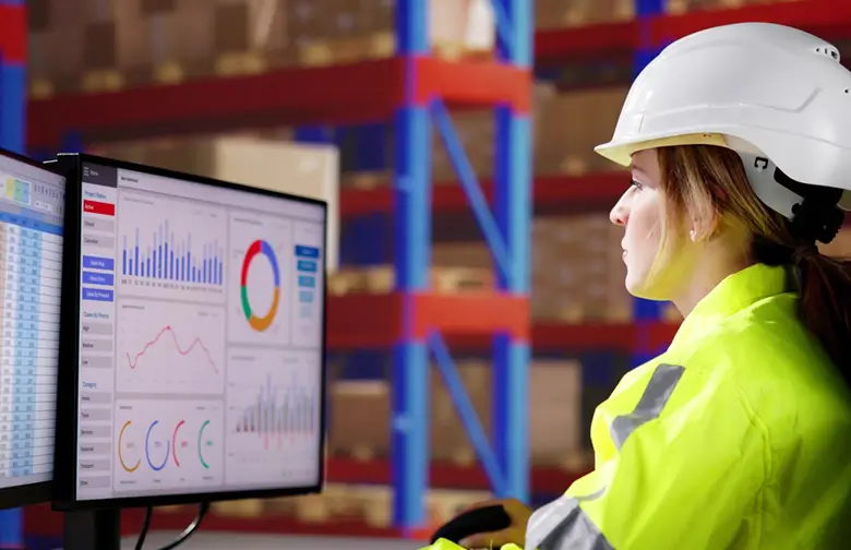 Business team reviewing ERP migration timeline on a digital dashboard for a seamless system upgrade – ERP consulting experts at work.